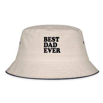 Best dad ever - Bucket Hat - Natur/Navy - Vorne