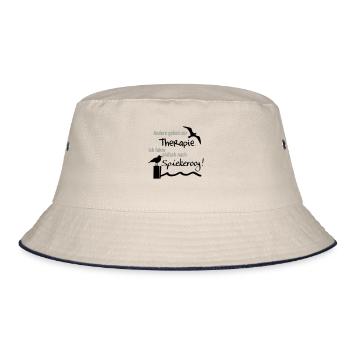 Therapie Spiekeroog - Bucket Hat - Natur/Navy - Vorne