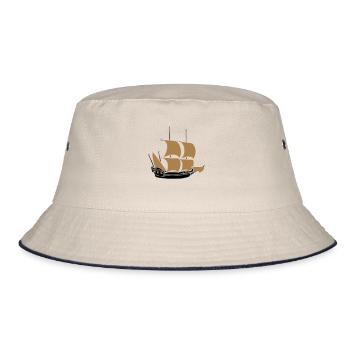 ship - Bucket Hat - ecru/navy - Front