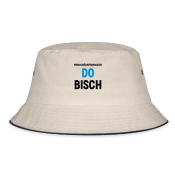 DO BISCH (Spruch) - Bucket Hat - Natur/Navy - Vorne