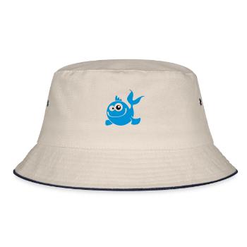 fish fisch - Bucket Hat - Natur/Navy - Vorne