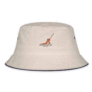 the_only_way_is_up - Bucket Hat - ecru/navy - Front