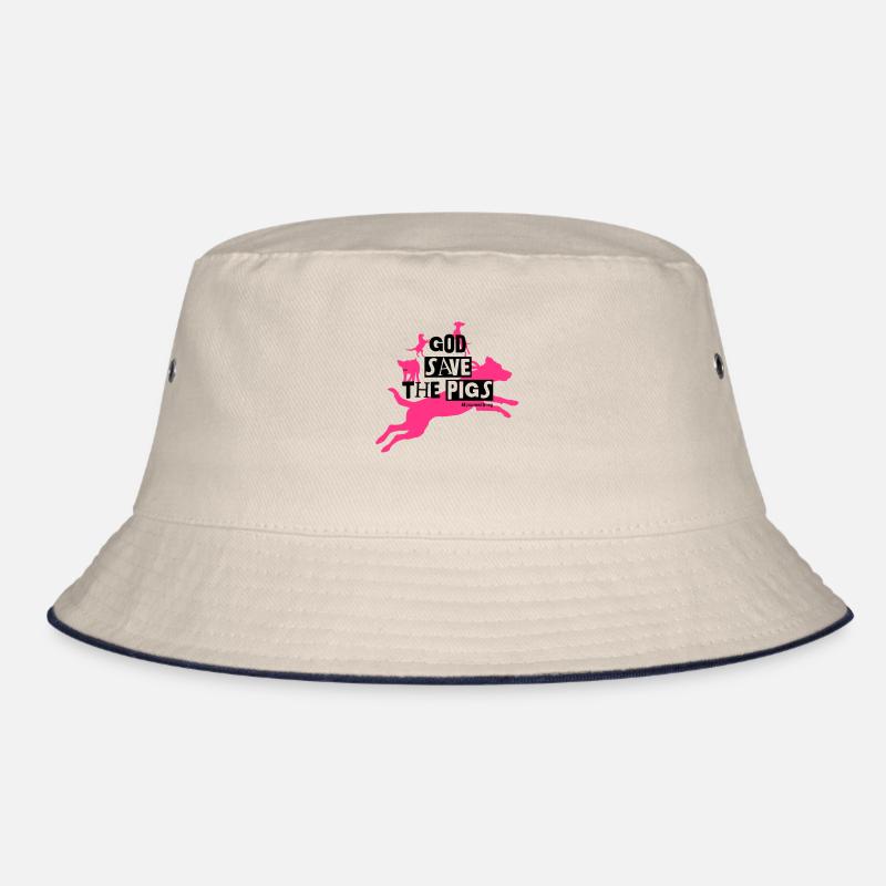 God save the pigs Color Bucket Hat