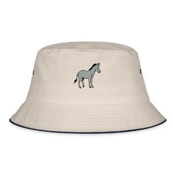 Ass - Bucket Hat - ecru/navy - Front