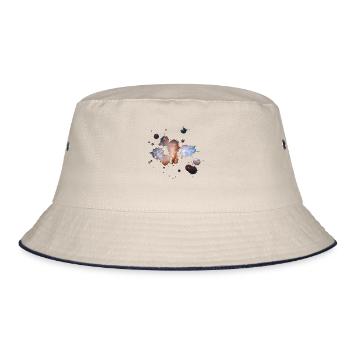 Cosmic Farbe - Bucket Hat - Natur/Navy - Vorne