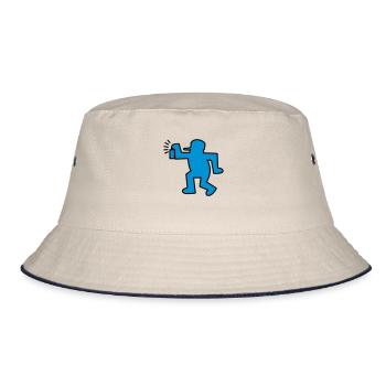 graffiti man - Bucket Hat - ecru/navy - Front
