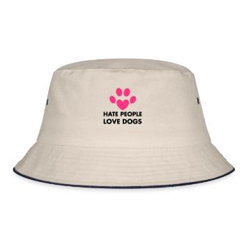 Dogs - Bucket Hat - Natur/Navy - Vorne