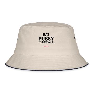 Eat Pussy - It's Organic - Bucket Hat - ecru/navy - Front