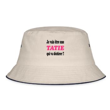 Je vais être une tatie qui va déchirer !!! - Bob - blanc cassé/bleu marine - Devant