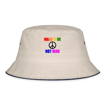 Make love not war - Bob - blanc cassé/bleu marine - Devant