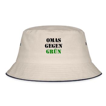 Omas gegen grün - Bucket Hat - Natur/Navy - Vorne