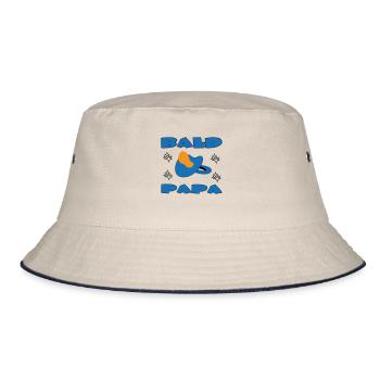 BALD PAPA - Bucket Hat - ecru/navy - Front
