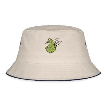 Strong Mosquito 02 - Bucket Hat - ecru/navy - Front