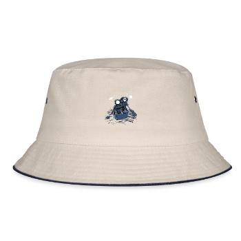 Rudern durch die Galaxy - Bucket Hat - Natur/Navy - Vorne