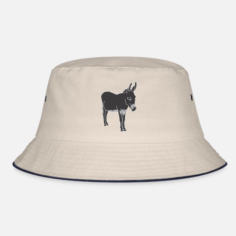 Esel - Bucket Hat - Natur/Navy