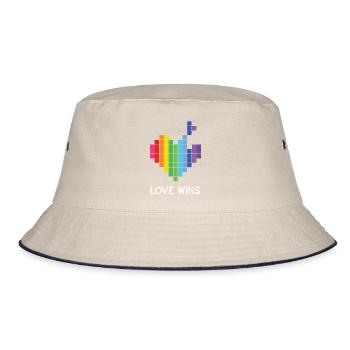Pride Month LGBT - Liebe gewinnt - Bucket Hat - Natur/Navy - Vorne