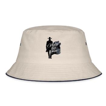 Cowboy Zitate - Bucket Hat - Natur/Navy - Vorne