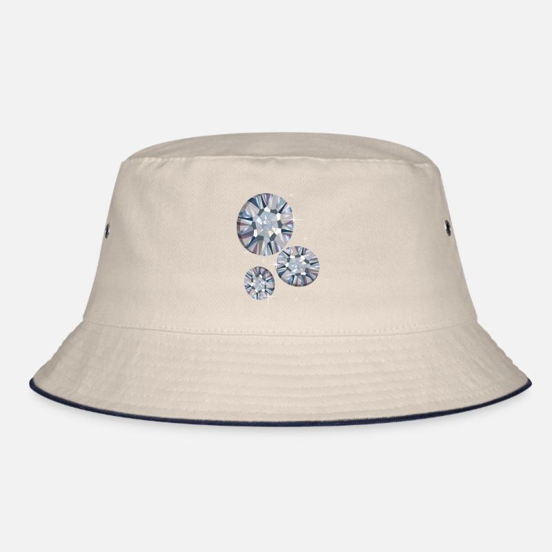 Abstract diamonds Elegance in clear facets Bucket Hat