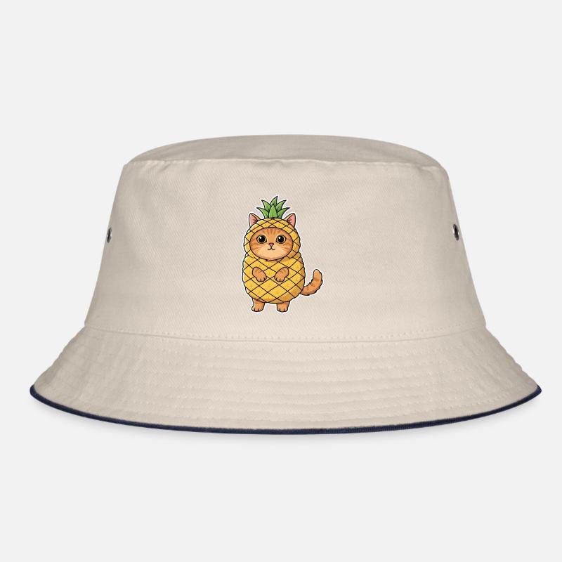 Pineapple Cat Bucket Hat