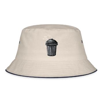 Your Opinion is Trash - Bucket Hat - ecru/navy - Front
