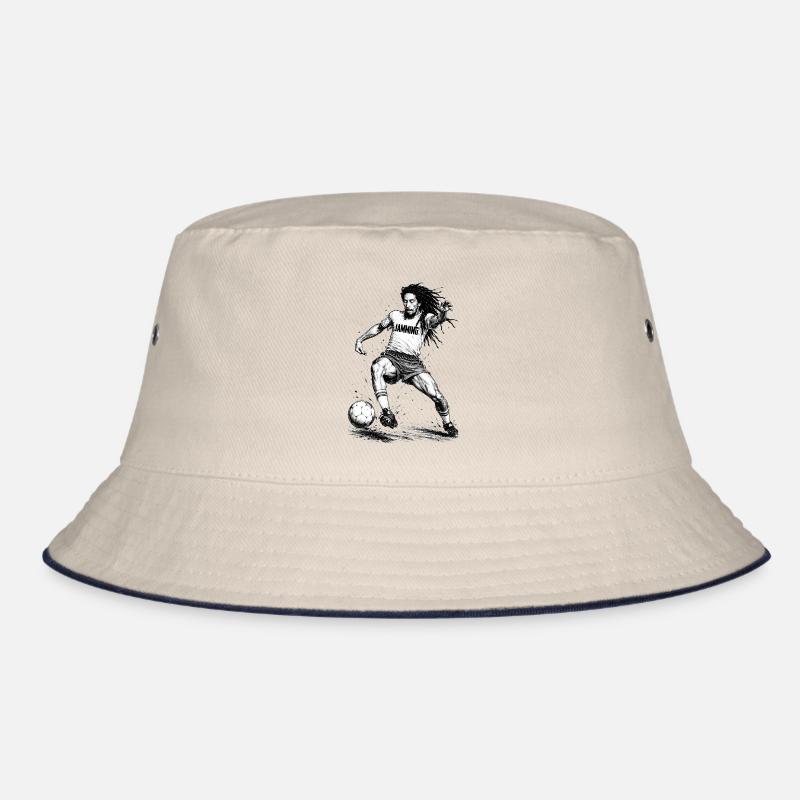 Jammin Kick Dreadlock Soccer Hero Bucket Hat