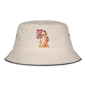 Mom I Am A Rich Man - Bucket Hat - Natur/Navy - Vorne