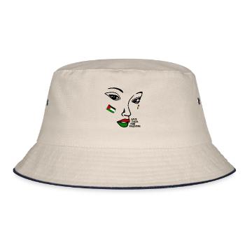 Save gaza free palestine women - Bucket Hat - ecru/navy - Front