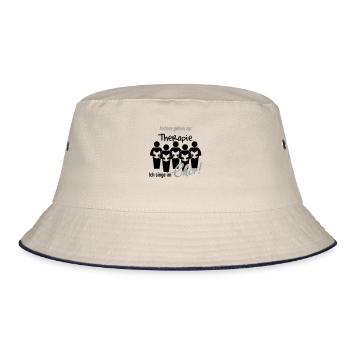 Therapie Chor - Bucket Hat - Natur/Navy - Vorne
