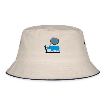 Fitness - Bucket Hat - Natur/Navy - Vorne