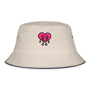weeping heart - Bucket Hat - ecru/navy - Front