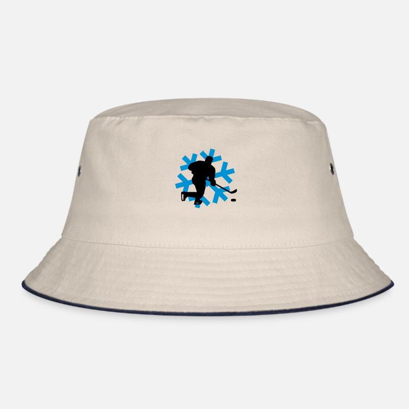 eishockey_c_2c - Bucket Hat - ecru/navy