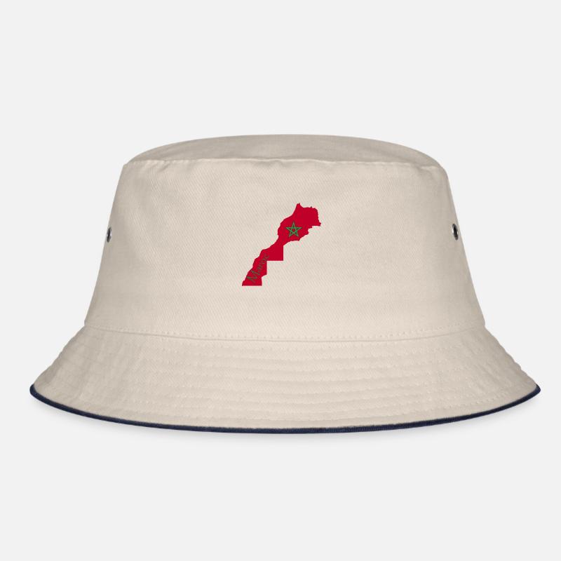 Marokko 2 - Bucket Hat - Natur/Navy