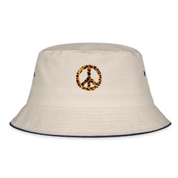 Peace my love - Bucket Hat - Natur/Navy - Vorne