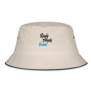 schwimmen - Bucket Hat - Natur/Navy - Vorne