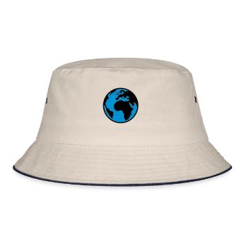 Terre - Monde - Globe - 2C - Bob - blanc cassé/bleu marine - Devant