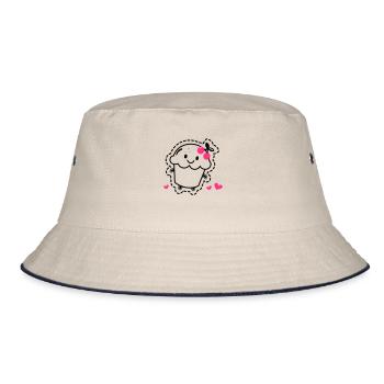 Muffin - Bucket Hat - Natur/Navy - Vorne