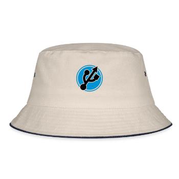 Nerd Superhero - Bucket Hat - ecru/navy - Front