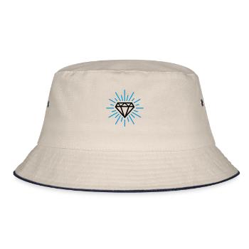 Diamant - Bucket Hat - Natur/Navy - Vorne