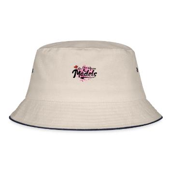 nie ohne meine maedels bunt - Bucket Hat - Natur/Navy - Vorne