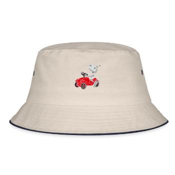 Bobby car - Bucket Hat - Natur/Navy - Vorne
