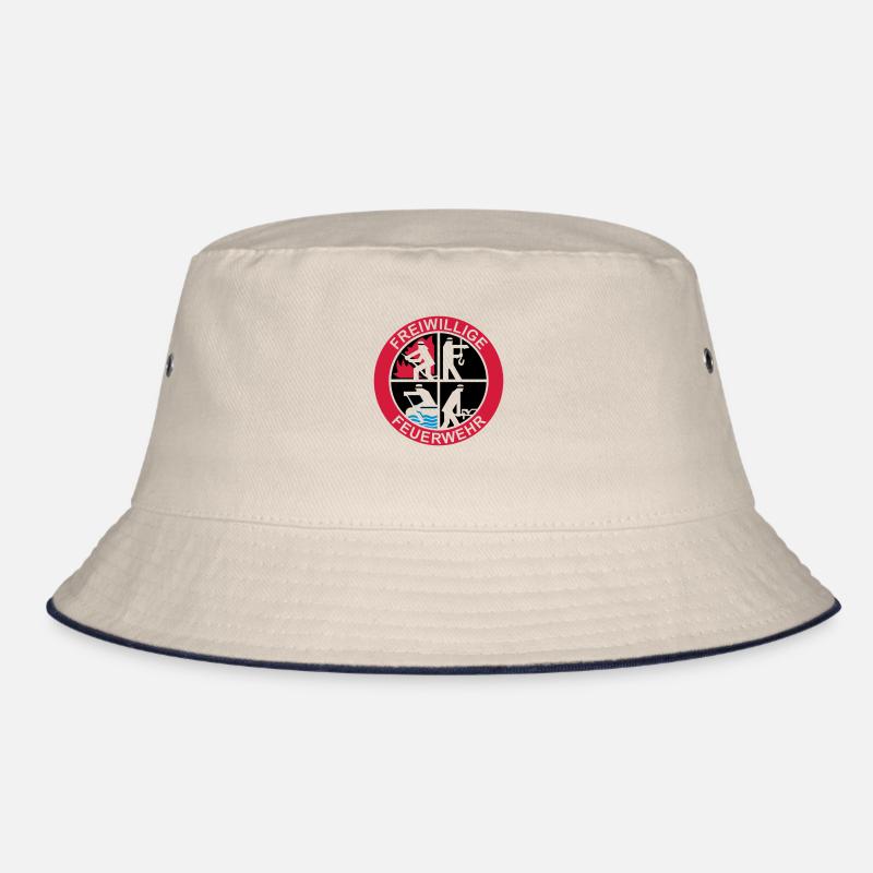 Freiwillige Feuerwehr Logo 3farbig - Bucket Hat - Natur/Navy