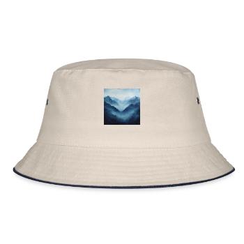 Poster Canvas Mountain 7 - Bucket Hat - ecru/navy - Front