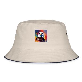 Eagle coloured - Bucket Hat - ecru/navy - Front