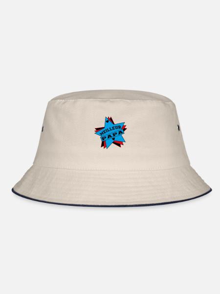 Best Dad - Bucket Hat - ecru/navy