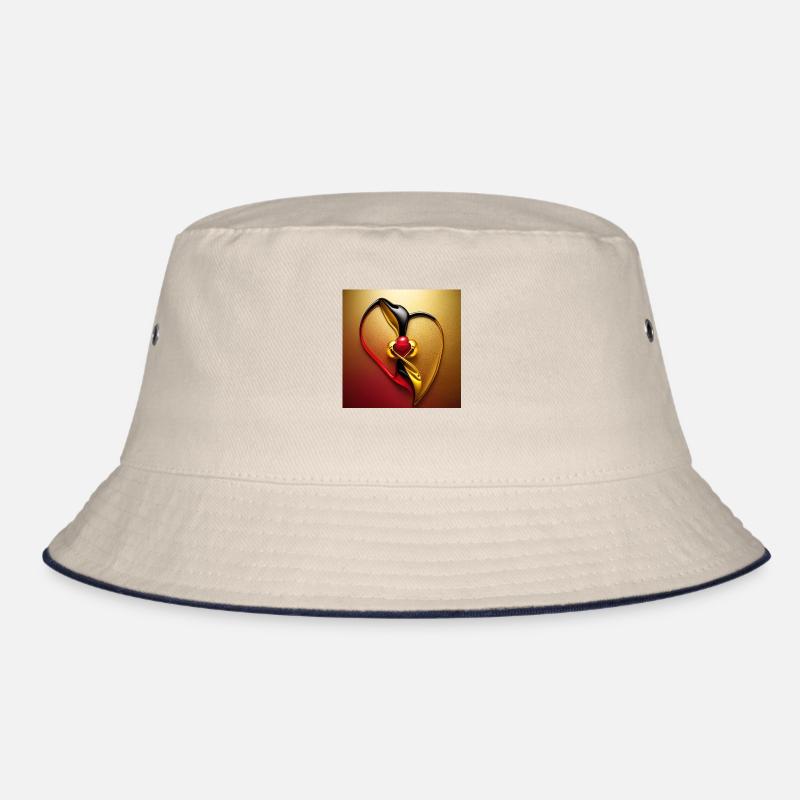 Herzlich - Bucket Hat - Natur/Navy