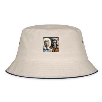 cold! - Bucket Hat - ecru/navy - Front