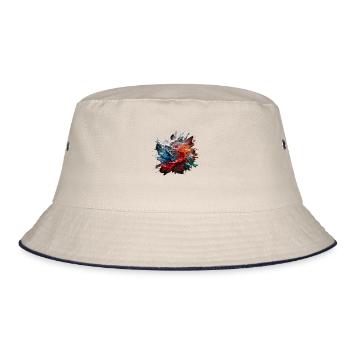 Colours - Bucket Hat - ecru/navy - Front