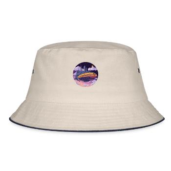 Future City: Departure into the world of tomorrow! - Bucket Hat - ecru/navy - Front
