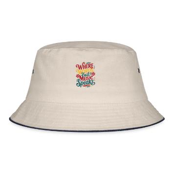 Wo Worte fehlen, spricht Musik - Bucket Hat - Natur/Navy - Vorne