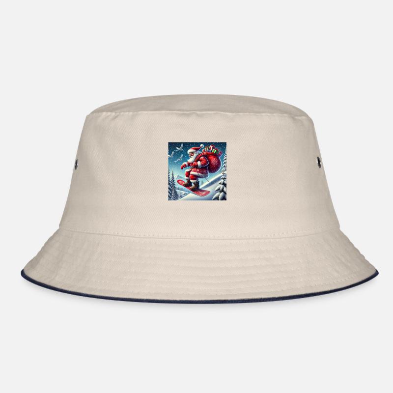 Weihnachtsmann auf Snowboard Bucket Hat
